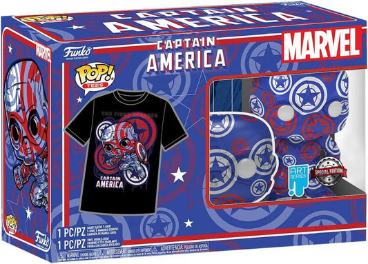 Funko Pop ! Tees Marvel Captain America 36 Art Series Special Edition T-Shirt M - Smart Deal