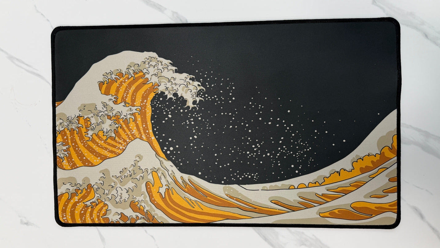 TS Collezionismo Playmat "Golden Kanagawa" Limited Edition – Tappetino TCG Premium (60x35cm)