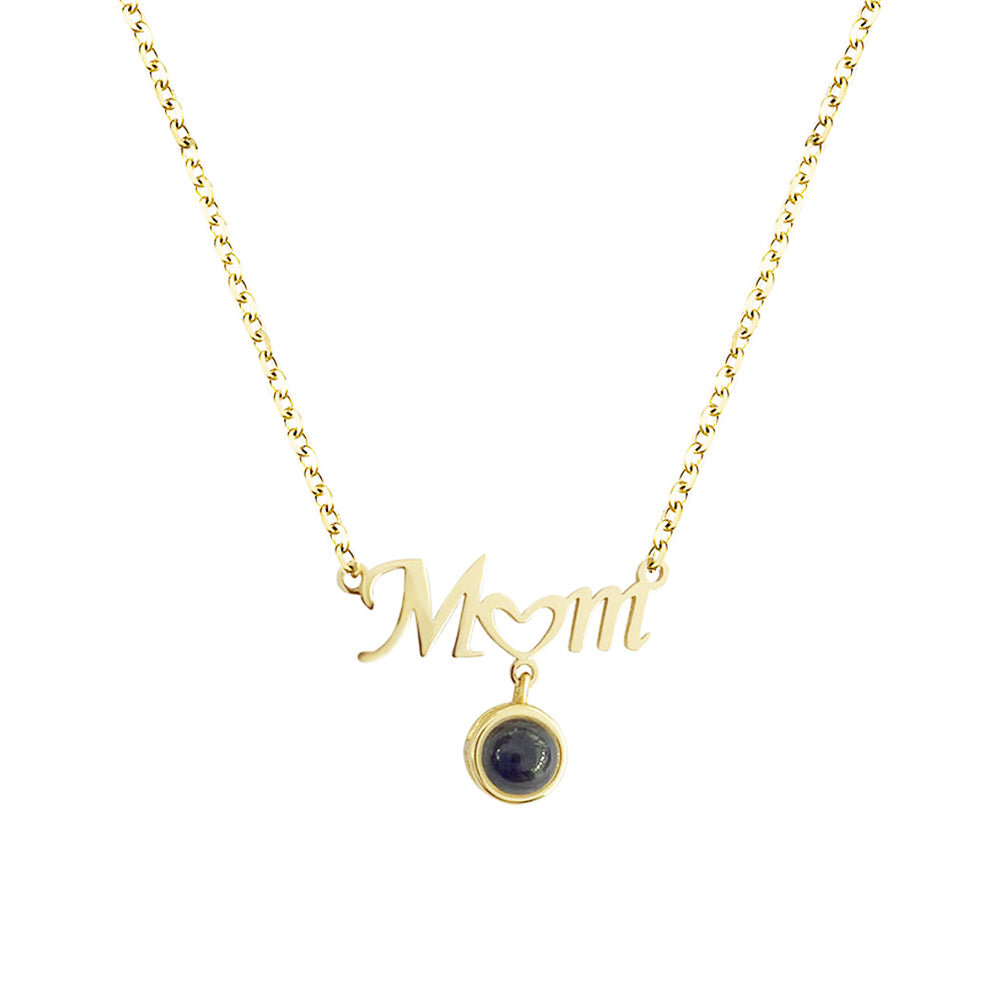 Collana con Proiezione Foto Personalizzata e Cuoricino – Regalo Magico per la Mamma – Gioiello con Immagine Nascosta