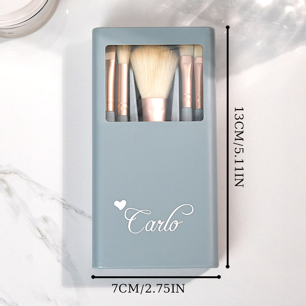 Set Pennelli Trucco Personalizzato con Incisione nome idea Regalo Beauty