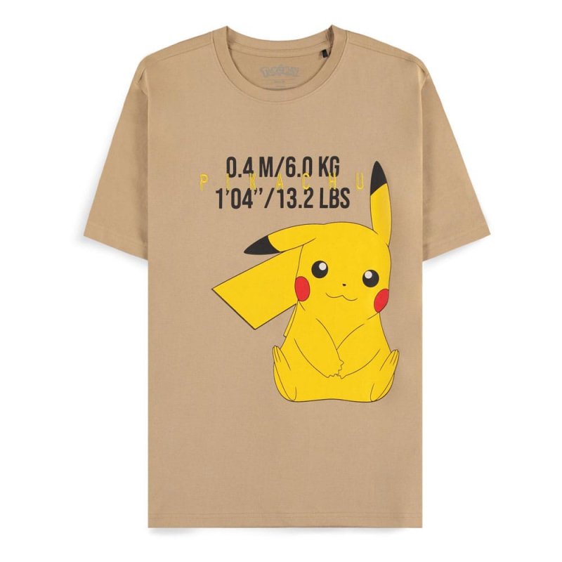 DIFUZED Pokémon - Beige Pikachu Unisex Short Sleeved T-shirt M