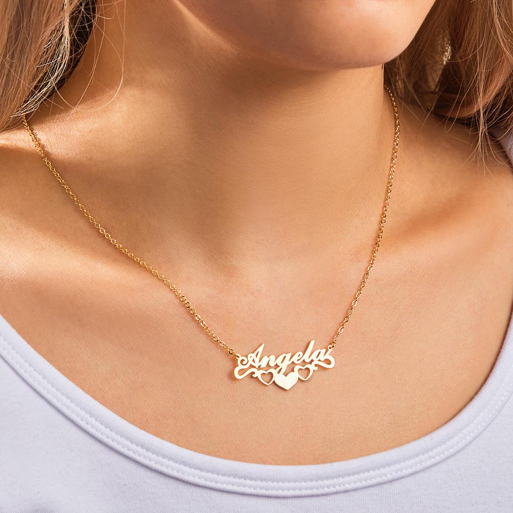 Collana con nome personalizzato a forma di cuore - idea regalo mamma