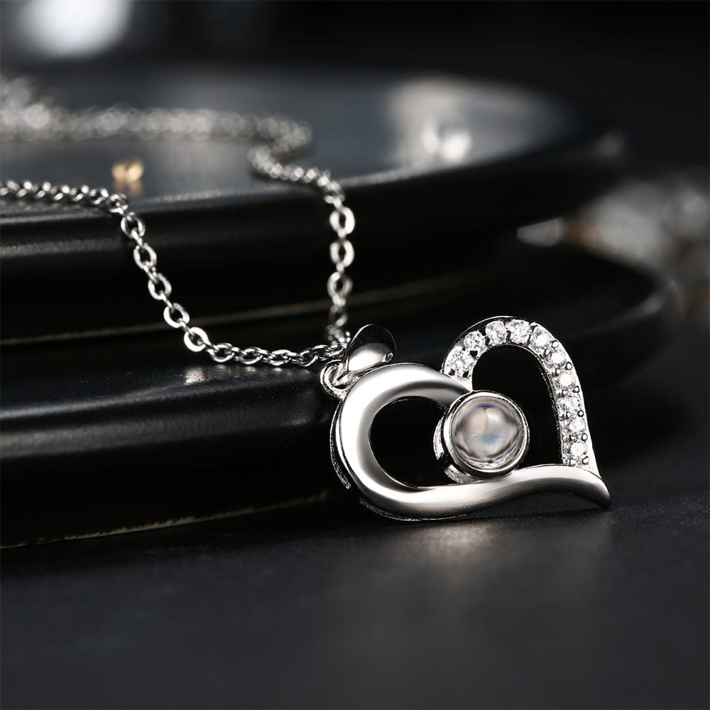 Set Regalo "Essenza Eterna" Rosa Stabilizzata e Collana con Proiezione Fotografica - idea regalo mamma