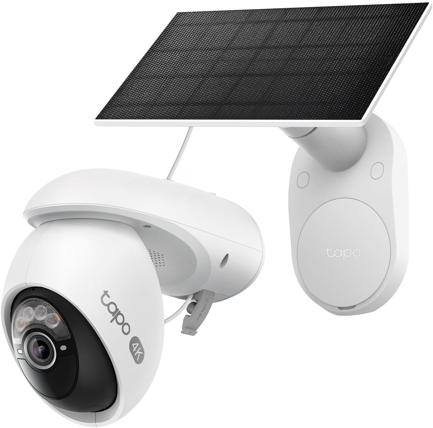 下架Tapo C660 KIT Telecamera Wi-Fi Esterno 4K 8MP a Batteria, 360° PTZ, Visione Notturna a Colori Starlight, Batteria 10000mAh, 2pz