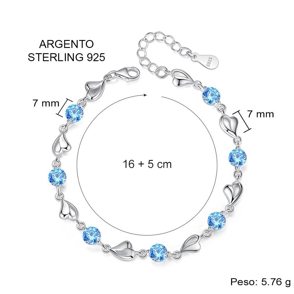 Bracciale Pietre Blu A mia Mamma - Ti voglio tanto bene.