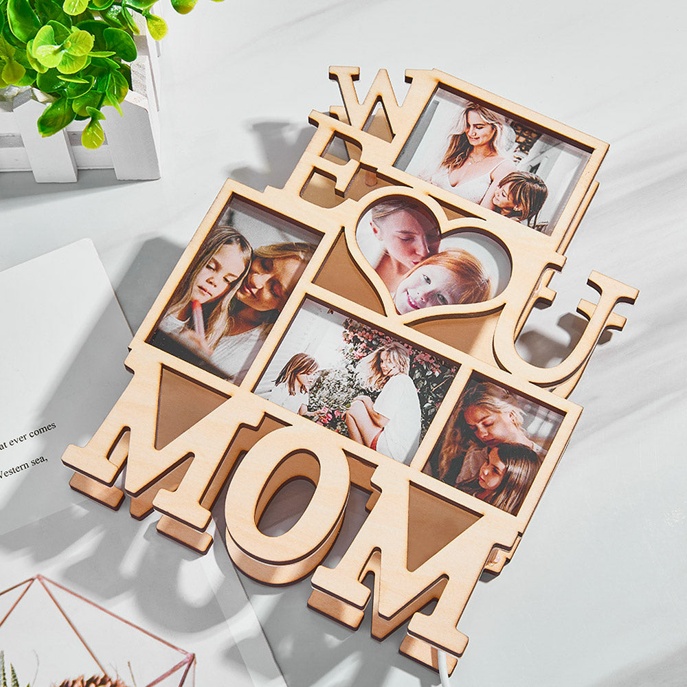 Luce Notturna Personalizzata "Ti Vogliamo Bene" con Foto – Regalo Creativo e Unico per la Mamma