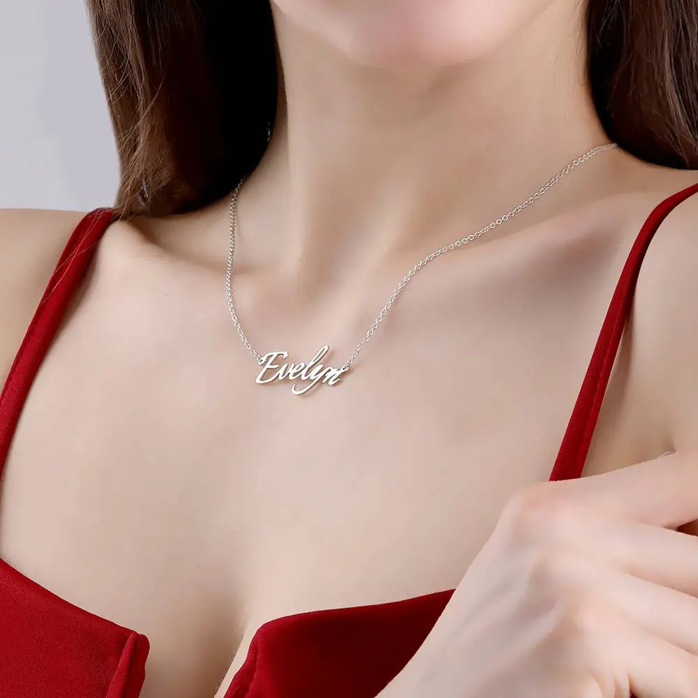 Collana con Nome Personalizzato – Gioielli su Misura in Stile Elegante – Regalo di San Valentino per Lei festa della mamma