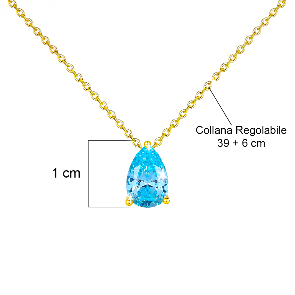 Collana con Pietra Acquamarina