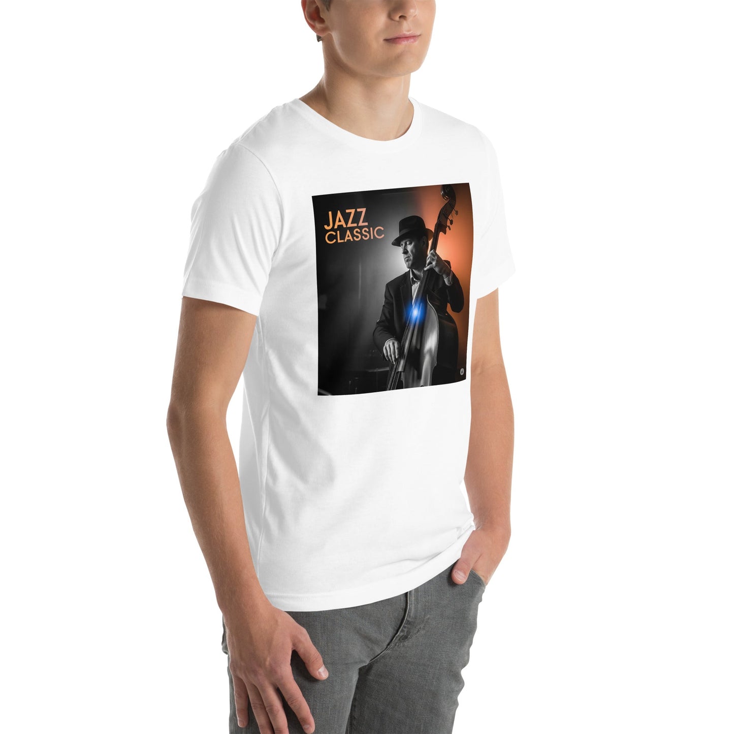 Maglietta unisex serie Musica "Jazz Classic Contrabasso" 🆓🚚