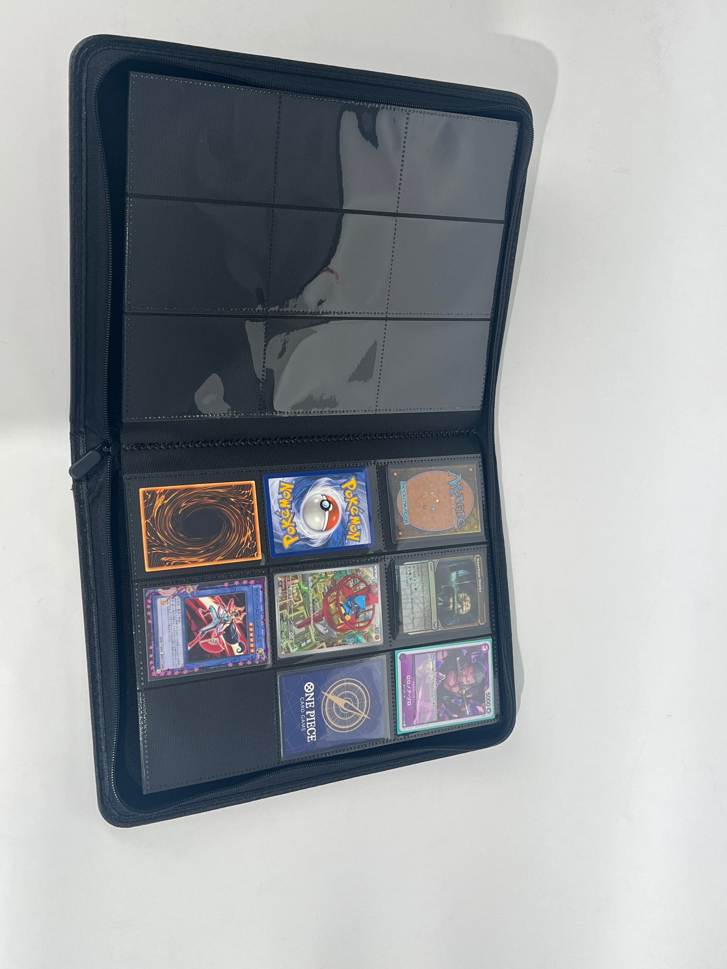 TS Collezionismo Binder 9 Tasche con Zip (Grigio Scuro) + 100 Penny Sleeves