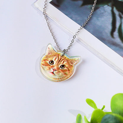 Collana con Ritratto Personalizzato del Tuo Animale – Gioiello Unico Inciso a Mano – Regalo Perfetto per Amanti degli Animali