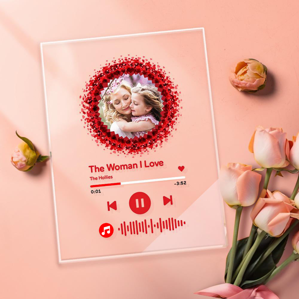 Lampada Notturna Foto e Codice Musica | Regalo Mamma Personalizzato
