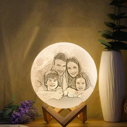Lampada Luna 3D Personalizzata con Foto - idea regalo papà