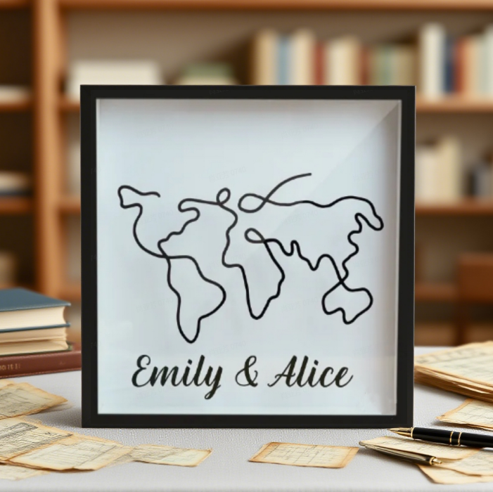 Scatola dei Ricordi Tema Viaggio Personalizzata Portabiglietti in Legno Nozze Matrimonio