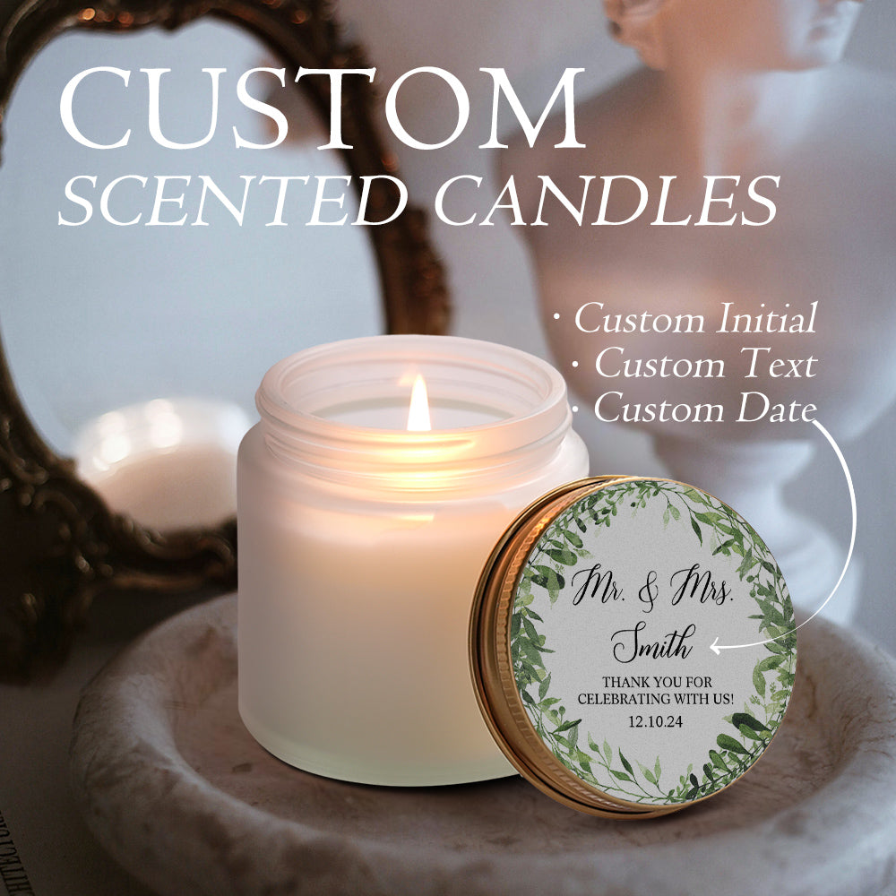 Candela Mason Jar Personalizzate Bomboniere Matrimonio Country Chic Nozze Nomi Sposi