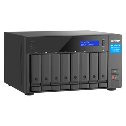 QNAP TVS-h874 NAS Tower Intel Core i7 32 GB DDR4 0 TB QuTS hero Nero [TVS-H874-I7-32G]