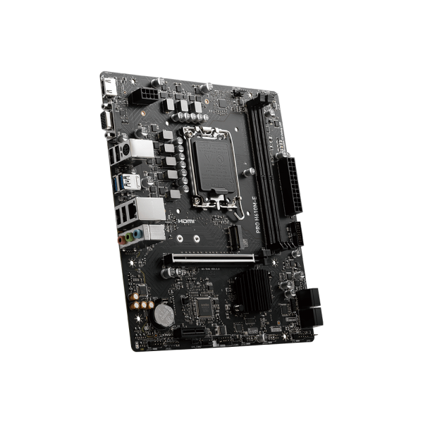 MSI MB H610, PRO H610M-E DDR5, LGA 1700, 2DD54, 1PCI-EX16,1PCI-EX1,1M.2 GEN4,4SATA3.0,4USB3.2GEN1,8U [PRO H610M-E] scheda madre