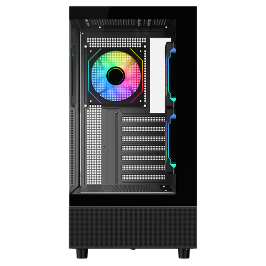ITEK CASE SHOWBUI 42B, GAMING TOWER, ATX, 3X12CM ARGB FAN, 2XUSB3, TYPE-C, SIDE FRONT PANEL TEMP G [ITGCASB42B]