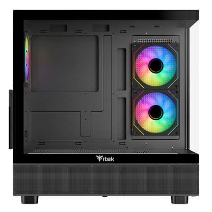 ITEK CASE SHOWBUI 42B, GAMING TOWER, ATX, 3X12CM ARGB FAN, 2XUSB3, TYPE-C, SIDE FRONT PANEL TEMP G [ITGCASB42B]