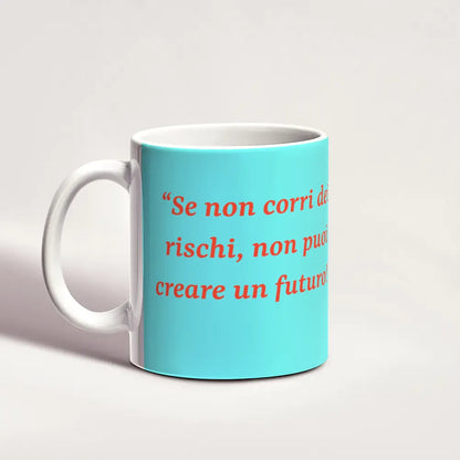 Tazza One Piece Luffy Turchese & Rossa Mug Citazione "Crea il Futuro"