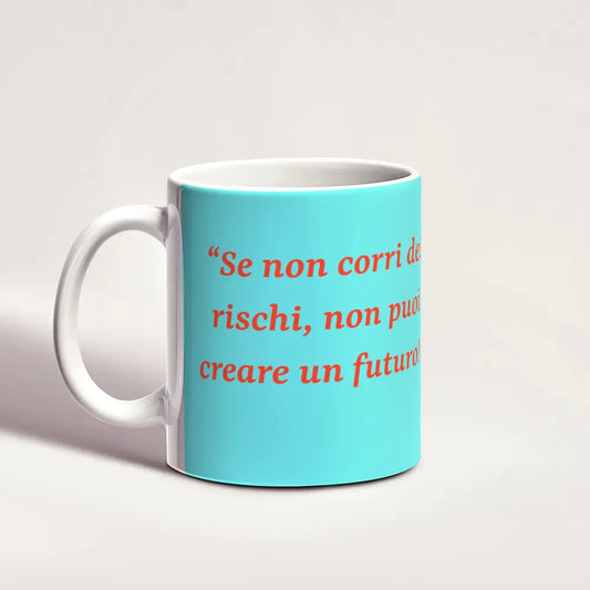 Tazza One Piece Luffy Turchese & Rossa Mug Citazione "Crea il Futuro"