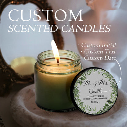 Candela Mason Jar Personalizzate Bomboniere Matrimonio Country Chic Nozze Nomi Sposi