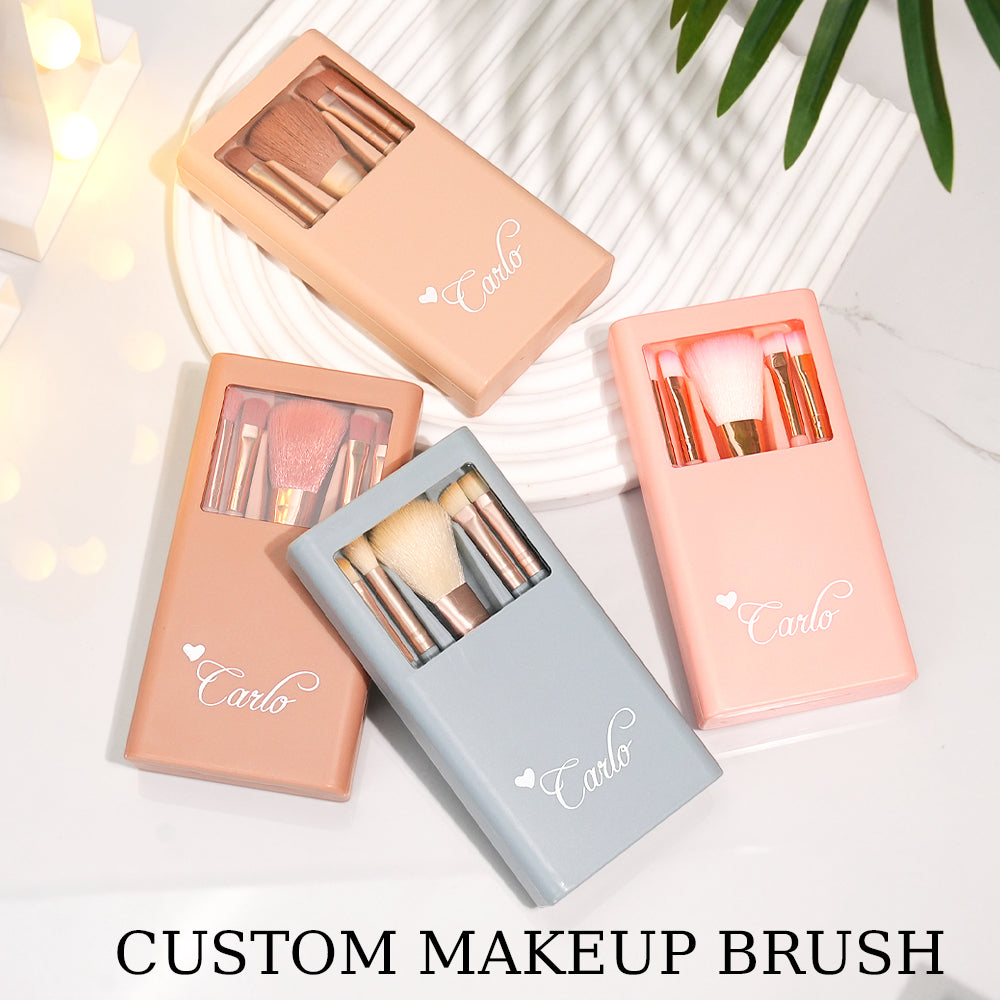 Set Pennelli Trucco Personalizzato con Incisione nome idea Regalo Beauty