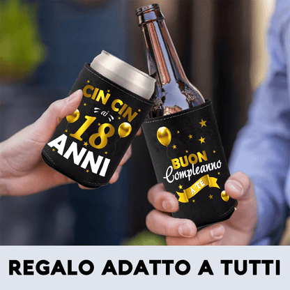 Raffredda Lattina Ecopelle Sintetica Nera Confezione da 10 - Buon 18 Compleanno
