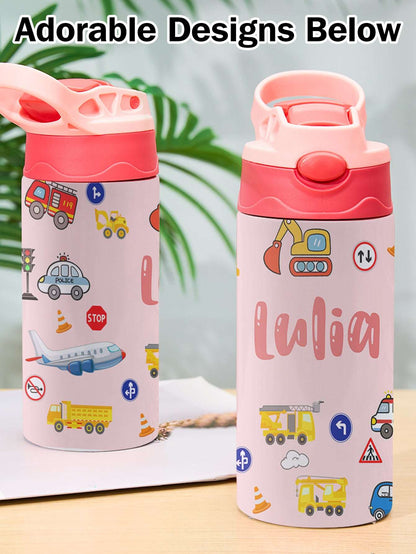 Tazza Termica Trattore Personalizzata con Nome Regalo Bambini Acciaio