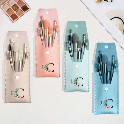 Set Pennelli Trucco con Astuccio in Pelle PU Personalizzato Regalo Donna mamma