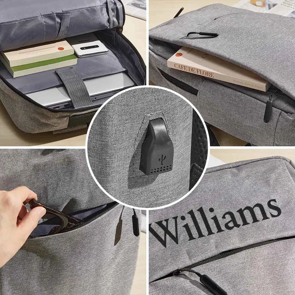 Zaino personalizzato con nome - borsa computer pc - idea regalo papà