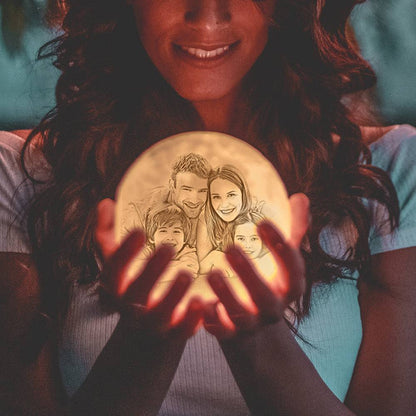 Lampada Luna 3D Personalizzata con Foto - idea regalo papà