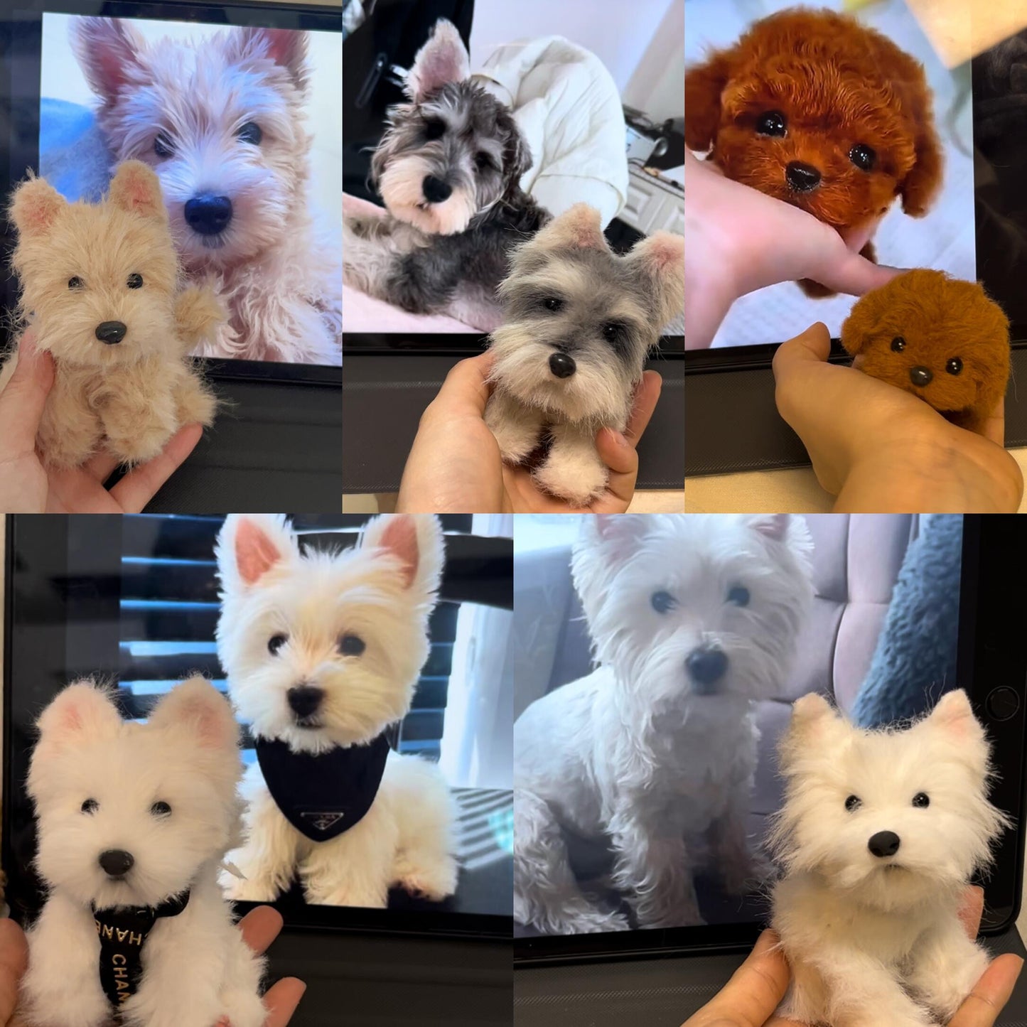Peluche Personalizzato Animale da Foto Ciondolo Pelo Lungo