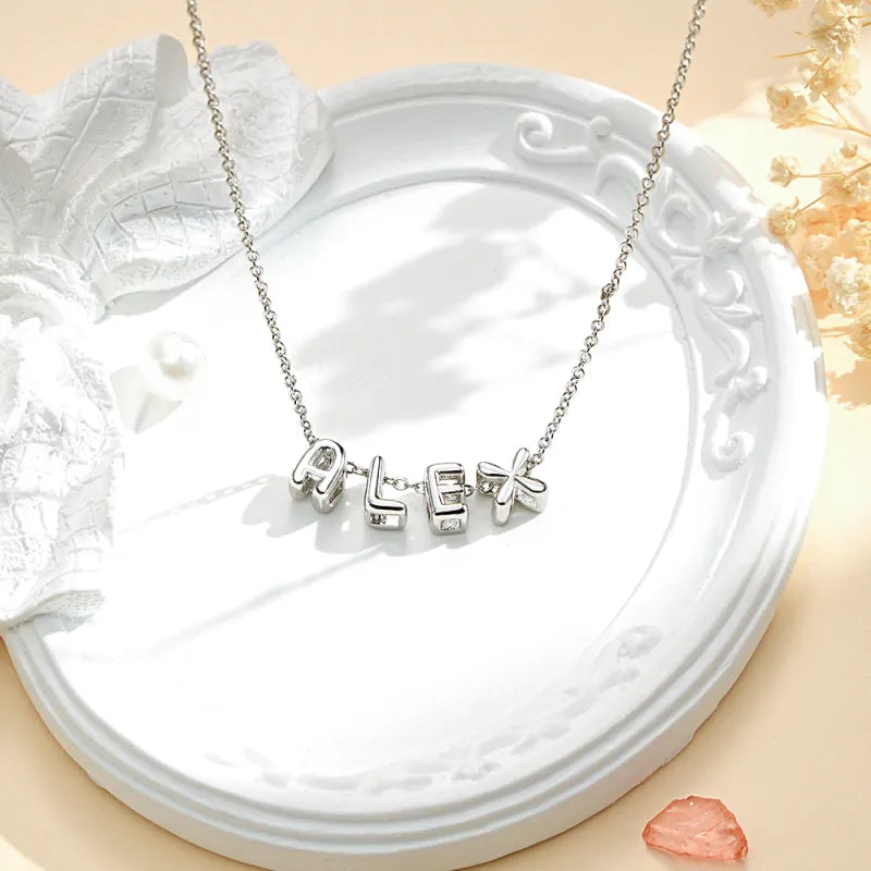 Collana con Nome "Bubble Letters" 3D personalizzato