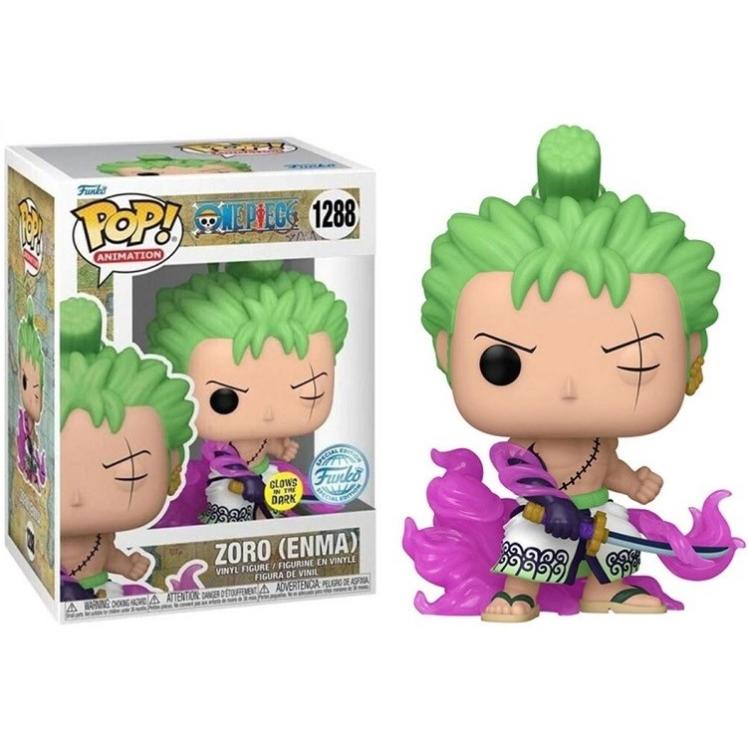 Funko Pop ! Animation - One Piece (1288) Zoro W / Enma Figure Special 9Cm Glow in the dark