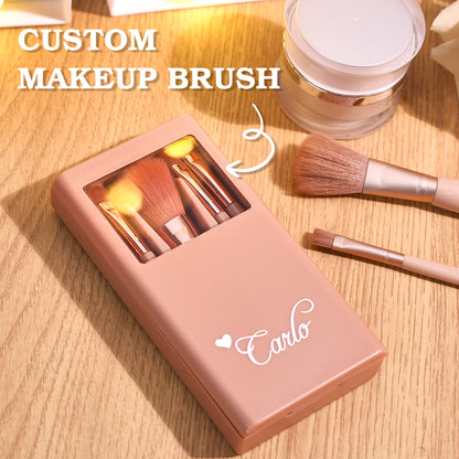 Set Pennelli Trucco Personalizzato con Incisione nome idea Regalo Beauty