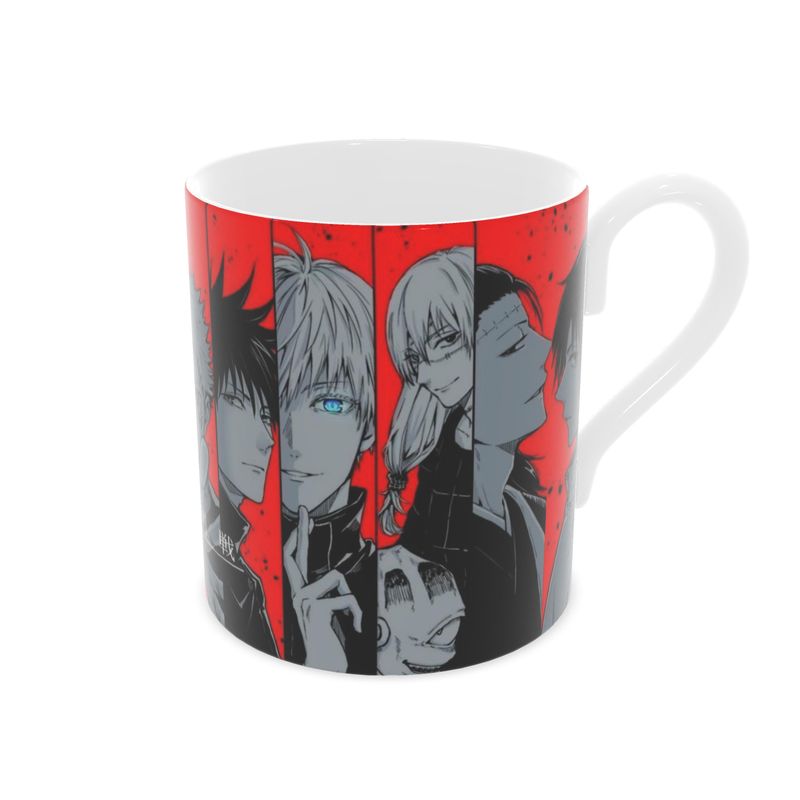 Tazza in porcellana jujutsu kaisen sfondo rosso