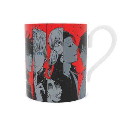 Tazza in porcellana jujutsu kaisen sfondo rosso