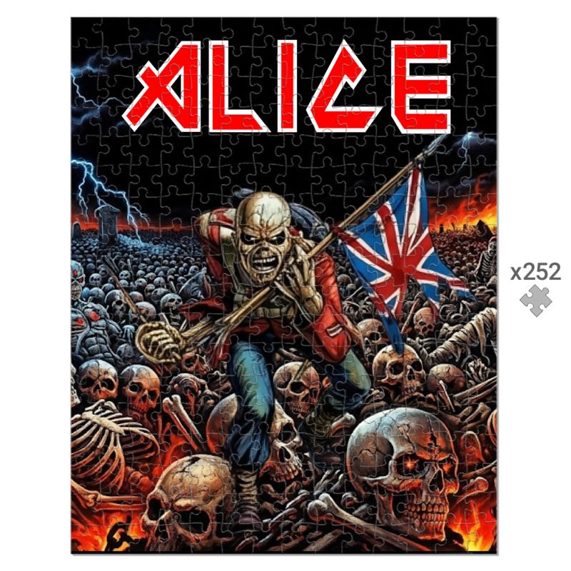 Puzzle personalizzato stile Iron Maiden