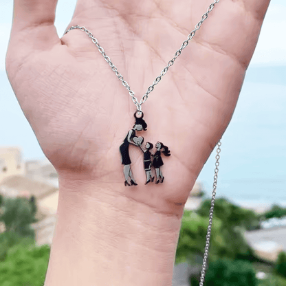 Collana Mamma e Figli - Acciaio Inox Lucidato di Altissima Qualità
