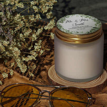 Candela Mason Jar Personalizzate Bomboniere Matrimonio Country Chic Nozze Nomi Sposi