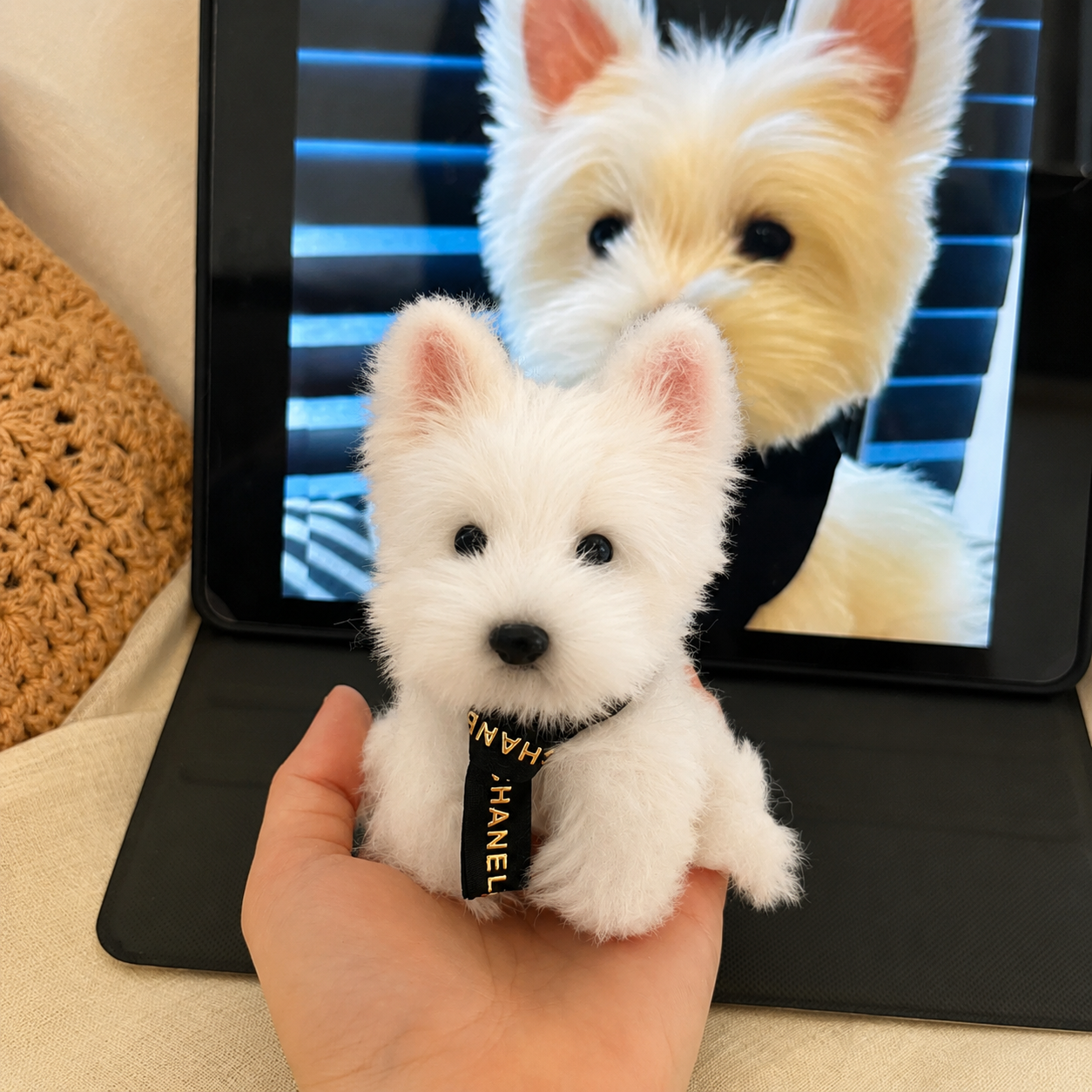 Peluche Personalizzato Animale da Foto Ciondolo Pelo Lungo