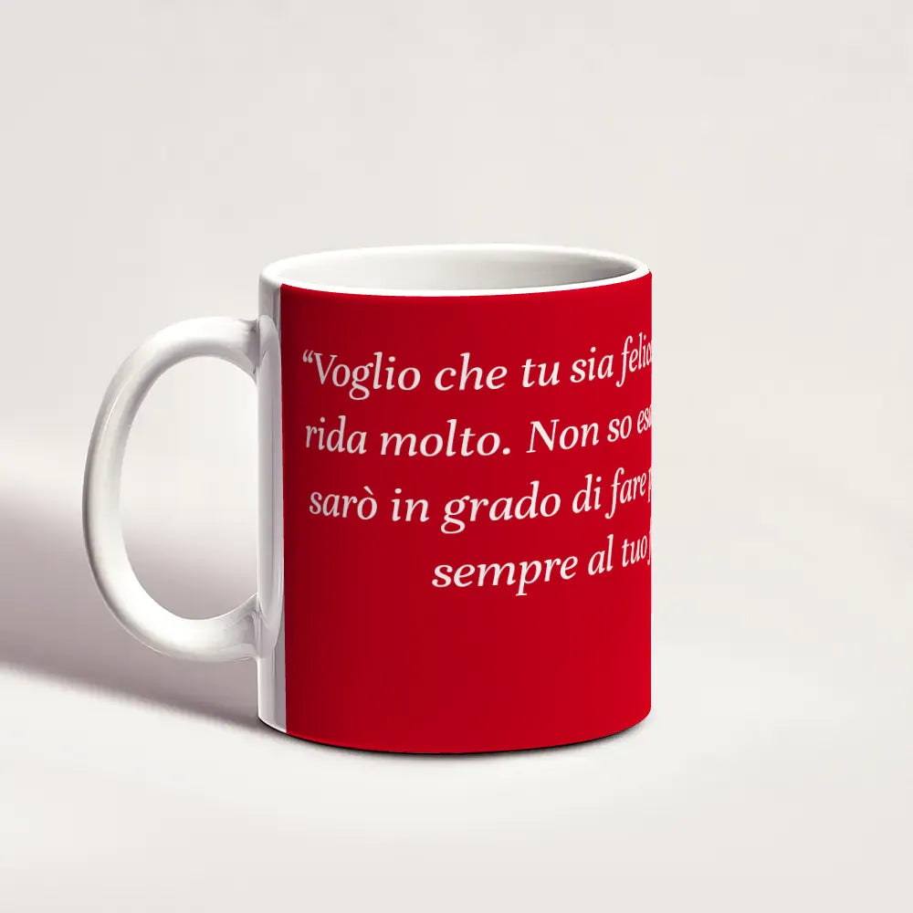 Tazza InuYasha "Filo Rosso del Destino" Citazione Kagome Mug Rossa Anime