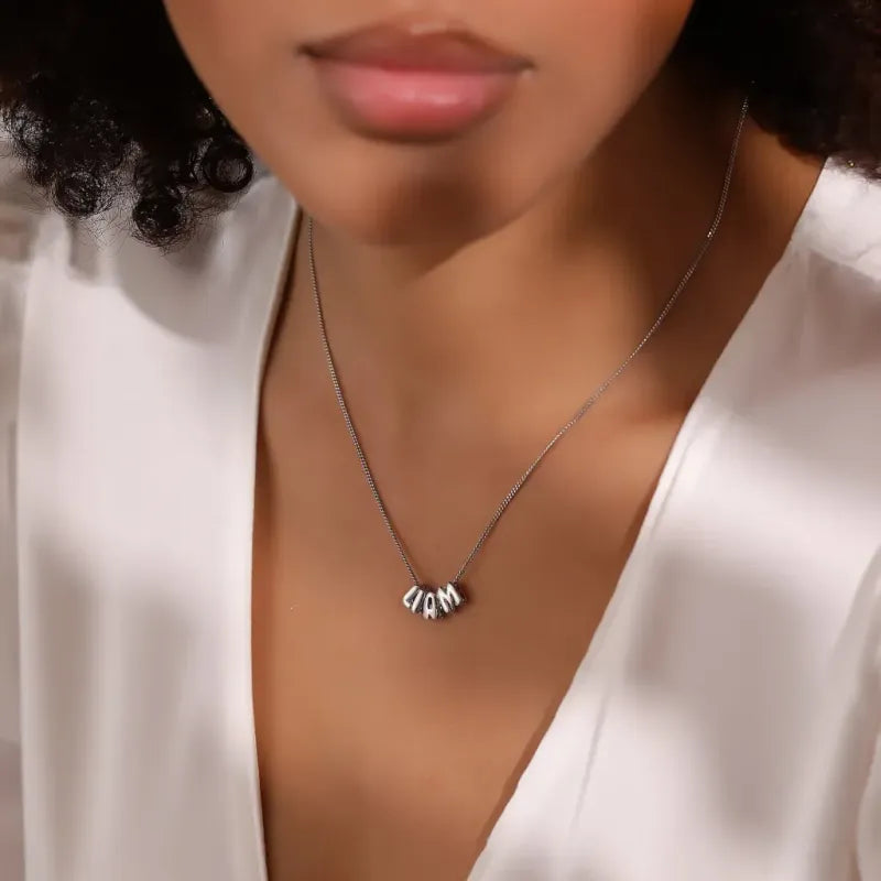 Collana con Nome "Bubble Letters" 3D personalizzato