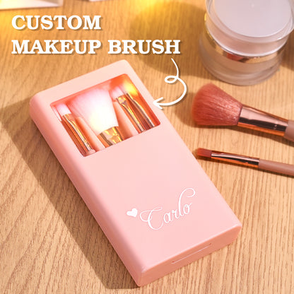 Set Pennelli Trucco Personalizzato con Incisione nome idea Regalo Beauty