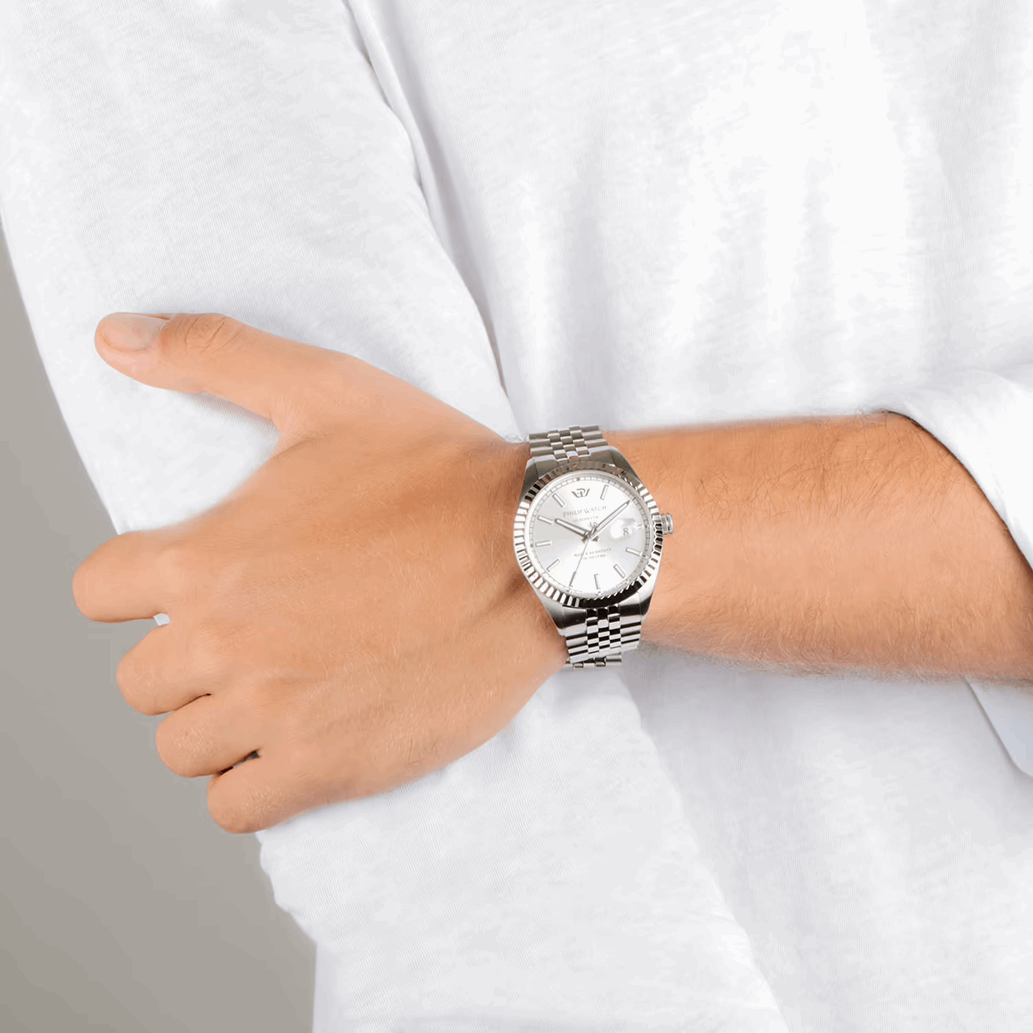 Philip Watch Caribe Automatico Silver R82 jubilee datejust