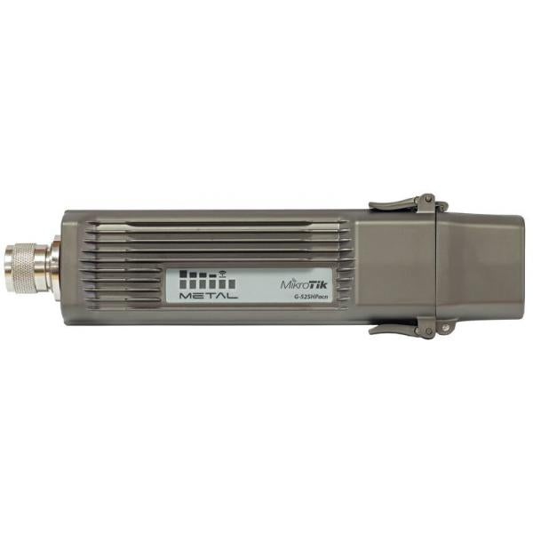 MikroTik, Metal 52 ac, Metal 52 ac with 720MHz CPU, 64MB RAM, 1 x Gigabit LAN, 1 x built, in high power 2.4/5GHz 802.11a/b/g/n/ac wireless, RouterOS L4, metal case, mounting loops, PoE, PSU, Omni ant [RBMetalG-52SHPacn]