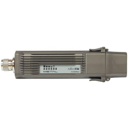MikroTik, Metal 52 ac, Metal 52 ac with 720MHz CPU, 64MB RAM, 1 x Gigabit LAN, 1 x built, in high power 2.4/5GHz 802.11a/b/g/n/ac wireless, RouterOS L4, metal case, mounting loops, PoE, PSU, Omni ant [RBMetalG-52SHPacn]