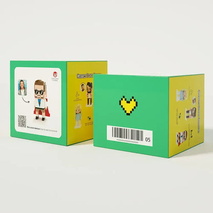 Mini Figure in Mattoncini Personalizzata "MOM" – Figura Intera da Foto – Regalo Unico e Creativo per la Festa della Mamma