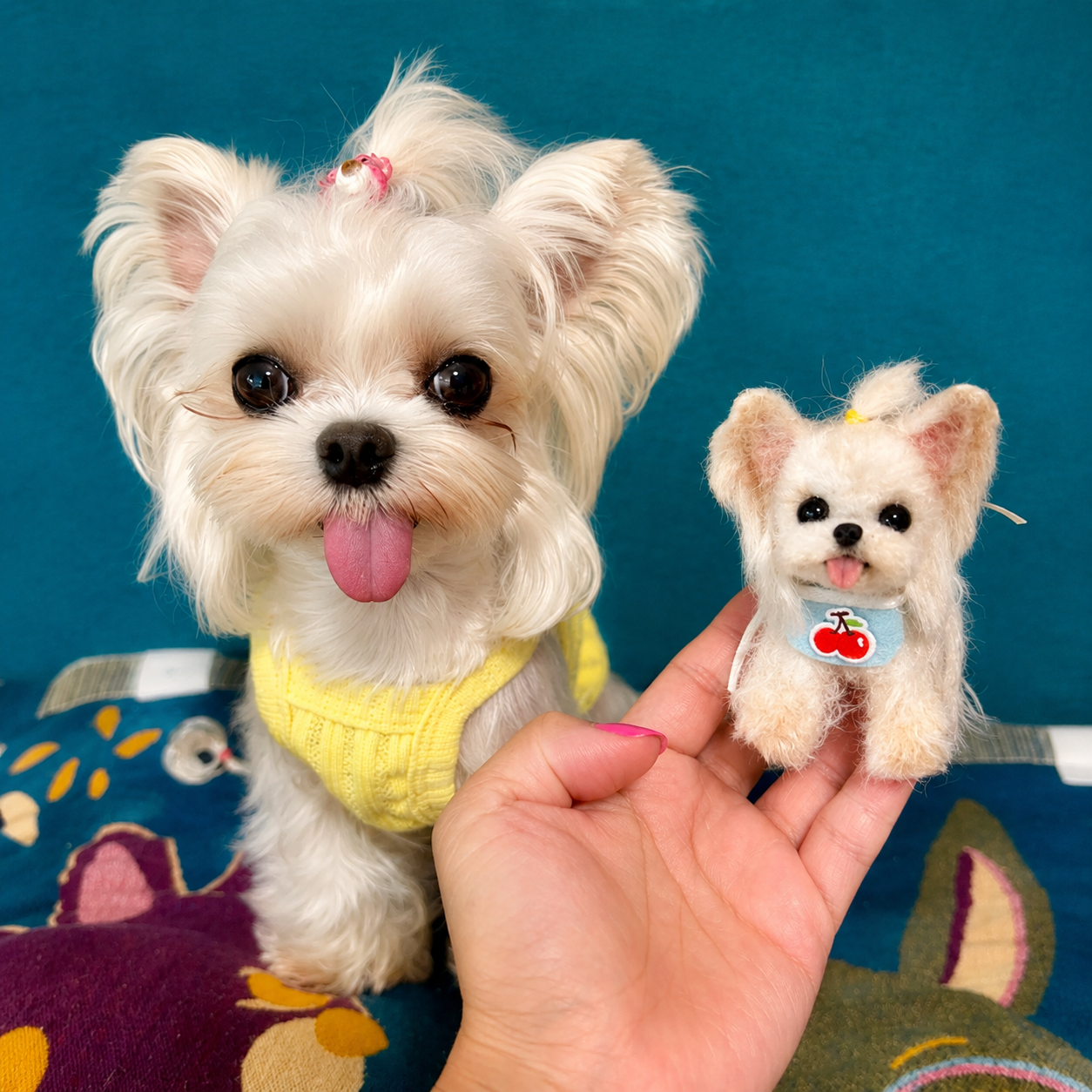 Peluche Personalizzato Animale da Foto Ciondolo Pelo Lungo